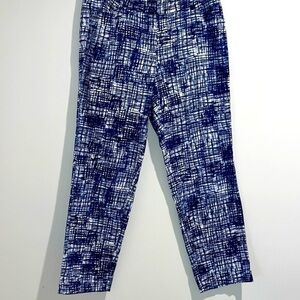 🌸 Sharagano blue white pants. Size 8.